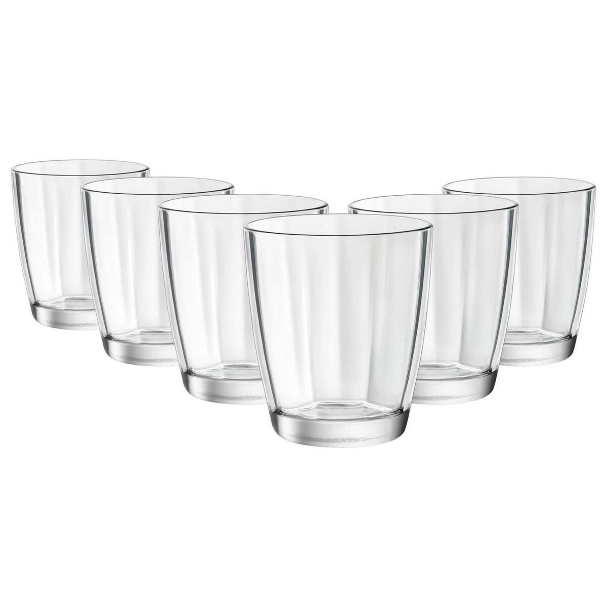 12x Bormioli Rocco Pulsar Double Old Fashioned Glasses Tumblers Set 390ml Clear - Image 1