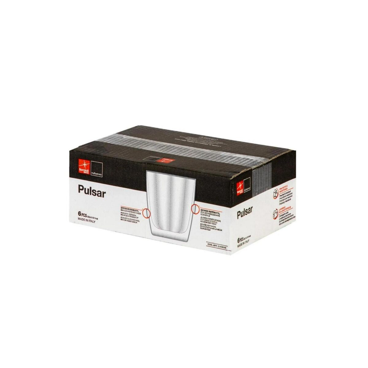 12x Bormioli Rocco Pulsar Double Old Fashioned Glasses Tumblers Set 390ml Clear - Image 5