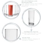 12x Classic Highball Glasses Modern Water Juice Cocktail Tumblers 360ml Clear - Image 2