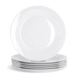 12x Classic White Dinner Plates Porcelain Dining Serving Dishes 27cm