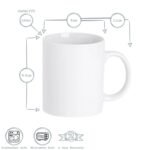 12x Classic White Mugs Porcelain Tea Coffee Hot Drinks Cups 285ml - Image 3