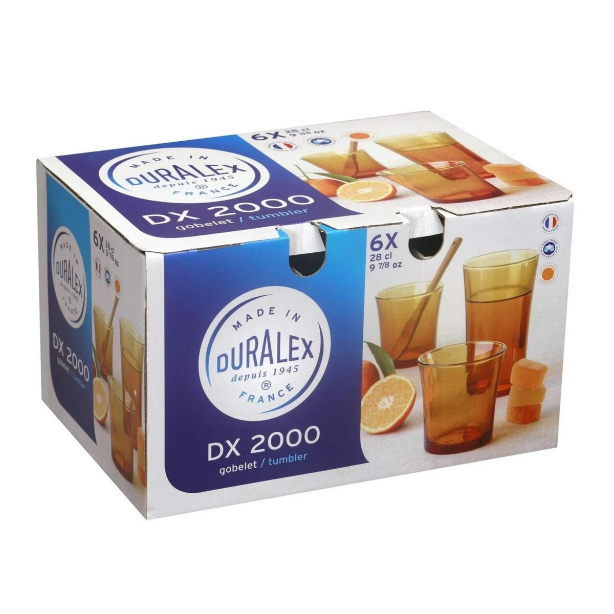 12x Duralex Lys Highball Glasses Tall Glass Drinking Tumblers Set 280ml Amber - Image 7