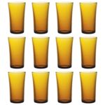 12x Duralex Lys Highball Glasses Tall Glass Drinking Tumblers Set 280ml Amber