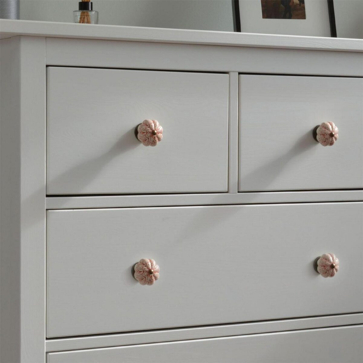 12x Floral Ceramic Cabinet Knobs Vintage Cupboard Door Drawer Handles Red - Image 7