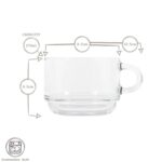 12x LAV 270ml Cozy Stacking Glass Coffee Cups Clear Tea Latte Cappuccino Glasses - Image 3