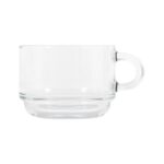 12x LAV 270ml Cozy Stacking Glass Coffee Cups Clear Tea Latte Cappuccino Glasses - Image 4