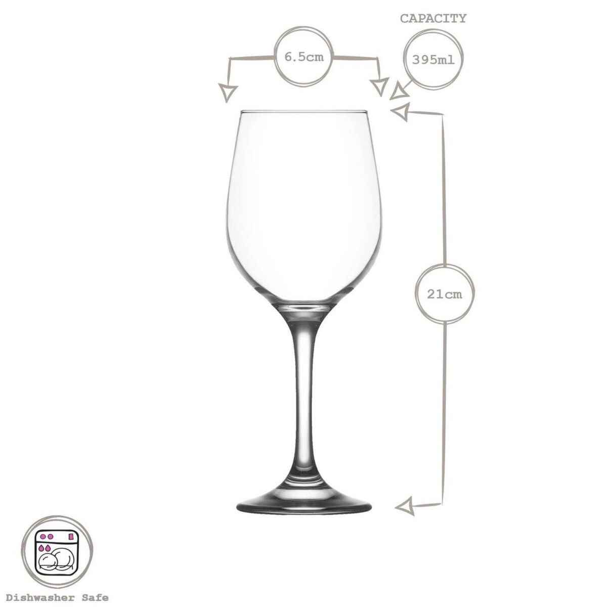 12x LAV 395ml Fame Wine Glasses Full Colour Party Cocktail Drinking Goblet Set - Image 3