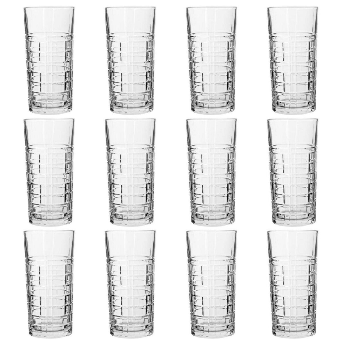 12x LAV Brit Highball Glasses Tall Glass Water Drinking Tumblers Set 356ml - Image 1