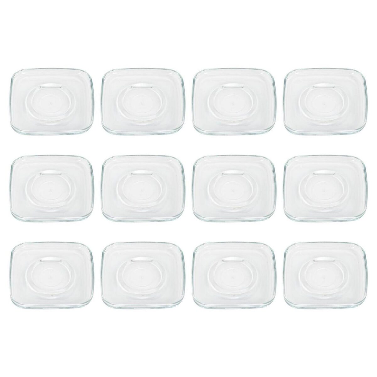 12x LAV Clear 16.5cm Cozy Glass Cappuccino Saucers for Tea Latte Cup Mug Glasses - Image 1