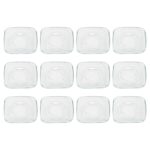 12x LAV Clear 16.5cm Cozy Glass Cappuccino Saucers for Tea Latte Cup Mug Glasses