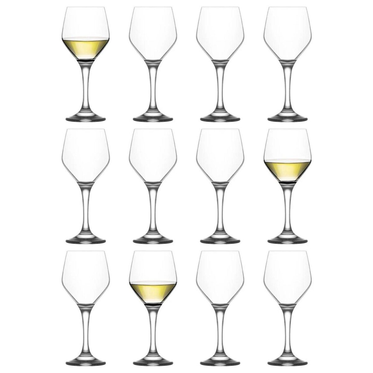 12x LAV Clear 260ml Ella White Wine Glasses Party Cocktail Drinking Goblet Set - Image 1