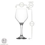 12x LAV Clear 260ml Ella White Wine Glasses Party Cocktail Drinking Goblet Set - Image 3