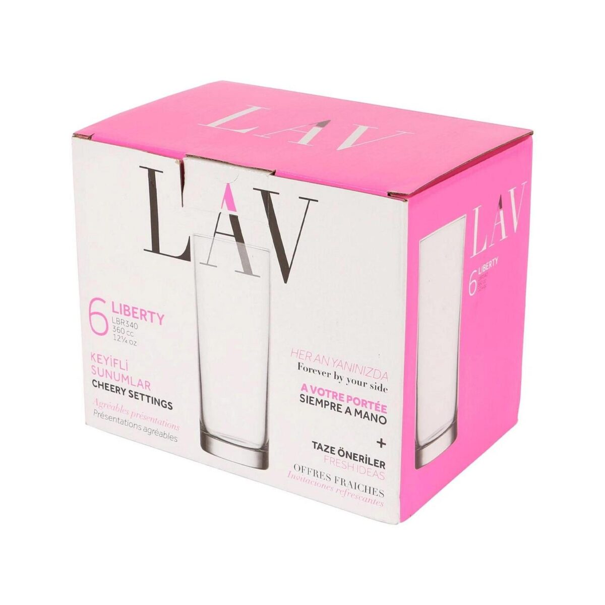12x LAV Liberty Highball Glasses Tall Glass Water Drinking Tumblers Set 360ml - Image 7