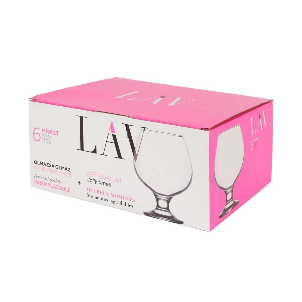 12x LAV Misket Brandy Snifter Glasses Large Cognac Wine Port Gift Box Set 390ml - Image 6