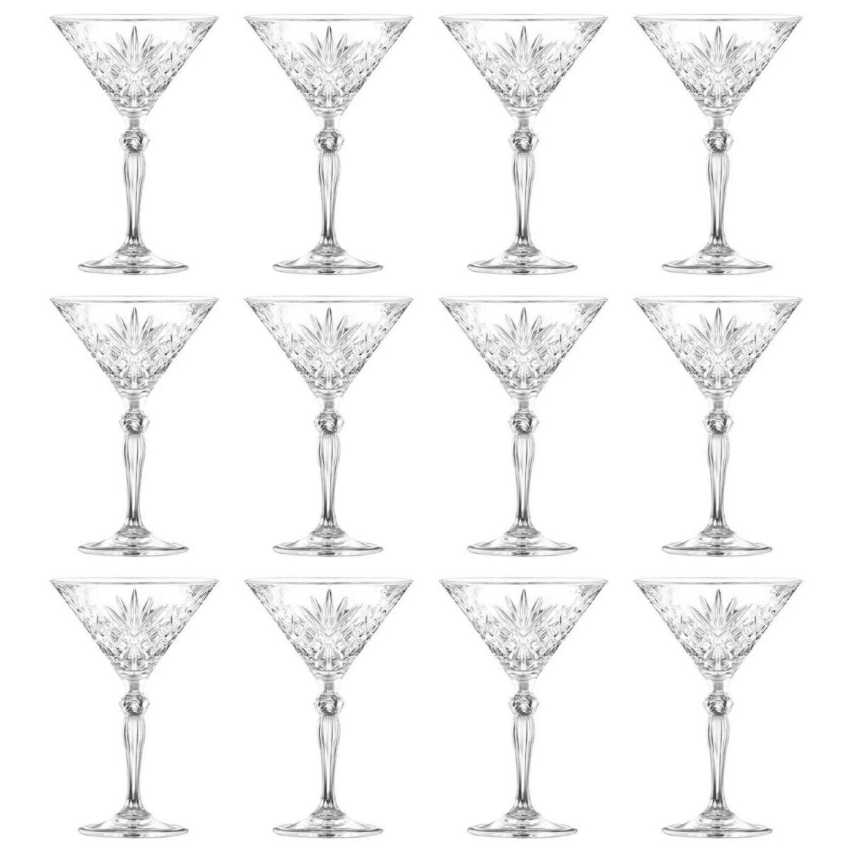 12x RCR Crystal 210ml Melodia Martini Glasses Cocktail Party Drinking Glass Set - Image 1
