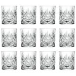 12x RCR Crystal 340ml Melodia Whisky Glasses Whiskey Tumbler Glassware Gift Set