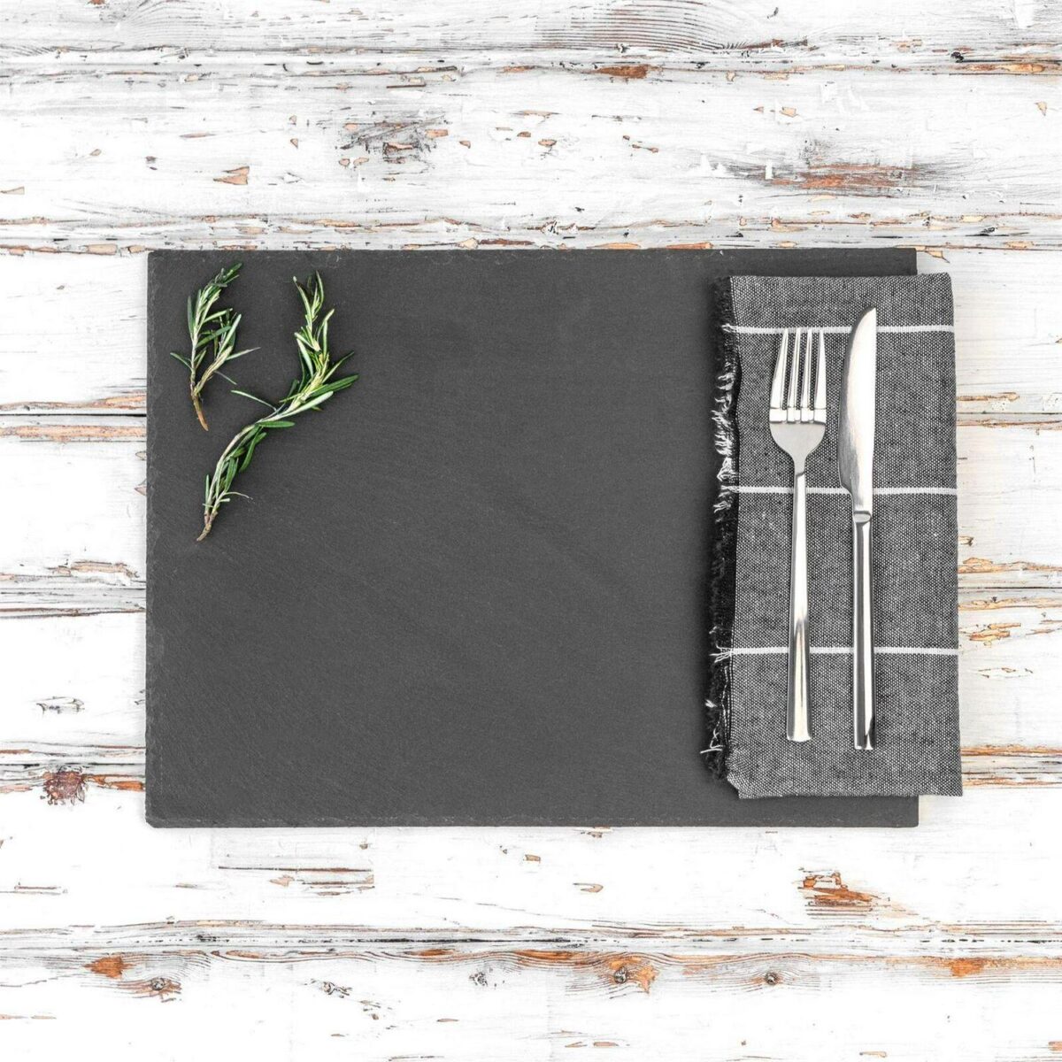 12x Rectangle Slate Placemats 30cm x 20cm Natural Dining Table Place Mats Set - Image 4