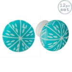 12x Resin Cabinet Knobs Kitchen Bedroom Cupboard Door Drawer Handles Turquoise