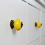 12x Round Ceramic Cabinet Knobs Vintage Cupboard Door Drawer Handles Yellow - Image 6