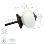 12x Round Ceramic Cabinet Knobs Vintage Cupboard Door Drawer Handles Yellow - Image 3
