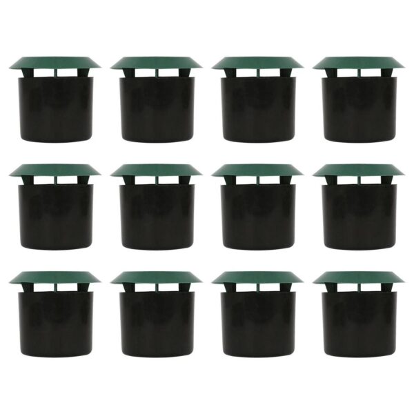 12x Slug and Snail Beer Traps 11.5cm x 10cm Green/Black Simple Garden Catcher Trap