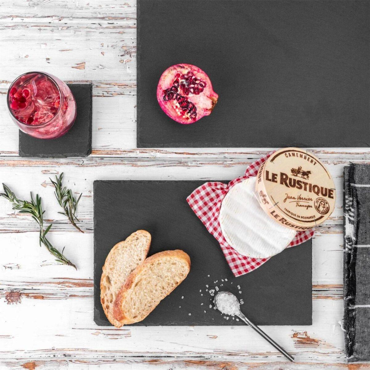 12x Square Slate Coasters 10cm Natural Drinks Coaster Table Mat Gift Set - Image 6