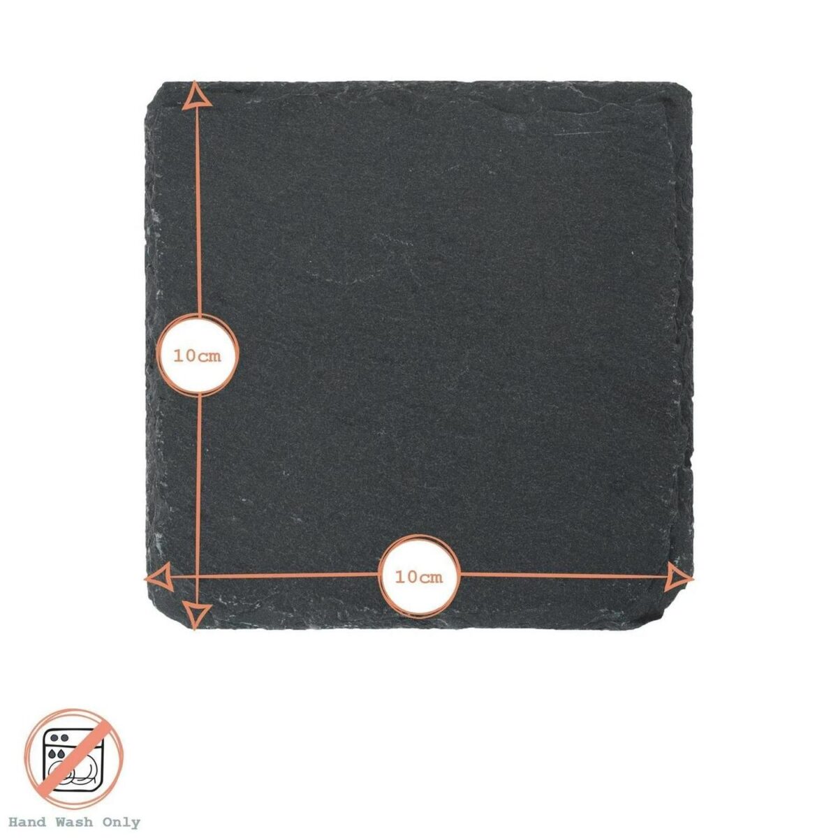 12x Square Slate Coasters 10cm Natural Drinks Coaster Table Mat Gift Set - Image 3