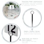 12x Table Number Holders Wedding Place Card Sign Stand Set Photo 20cm Silver - Image 2