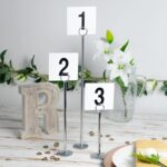 12x Table Number Holders Wedding Place Card Sign Stand Set Photo 20cm Silver - Image 5
