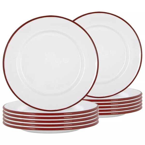 12x White Enamel Din 78c2e0d07c18f1ed5bb742849980d480