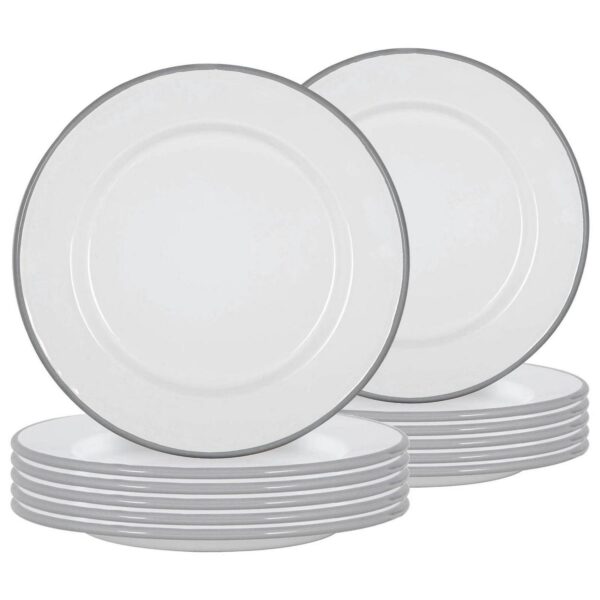 12x White Enamel Din 9e2b52e02d8be5f72f2ef585149c0ba0