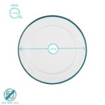 12x White Enamel Side Plates Metal Outdoor Camping Food Dishes 20cm Green - Image 3