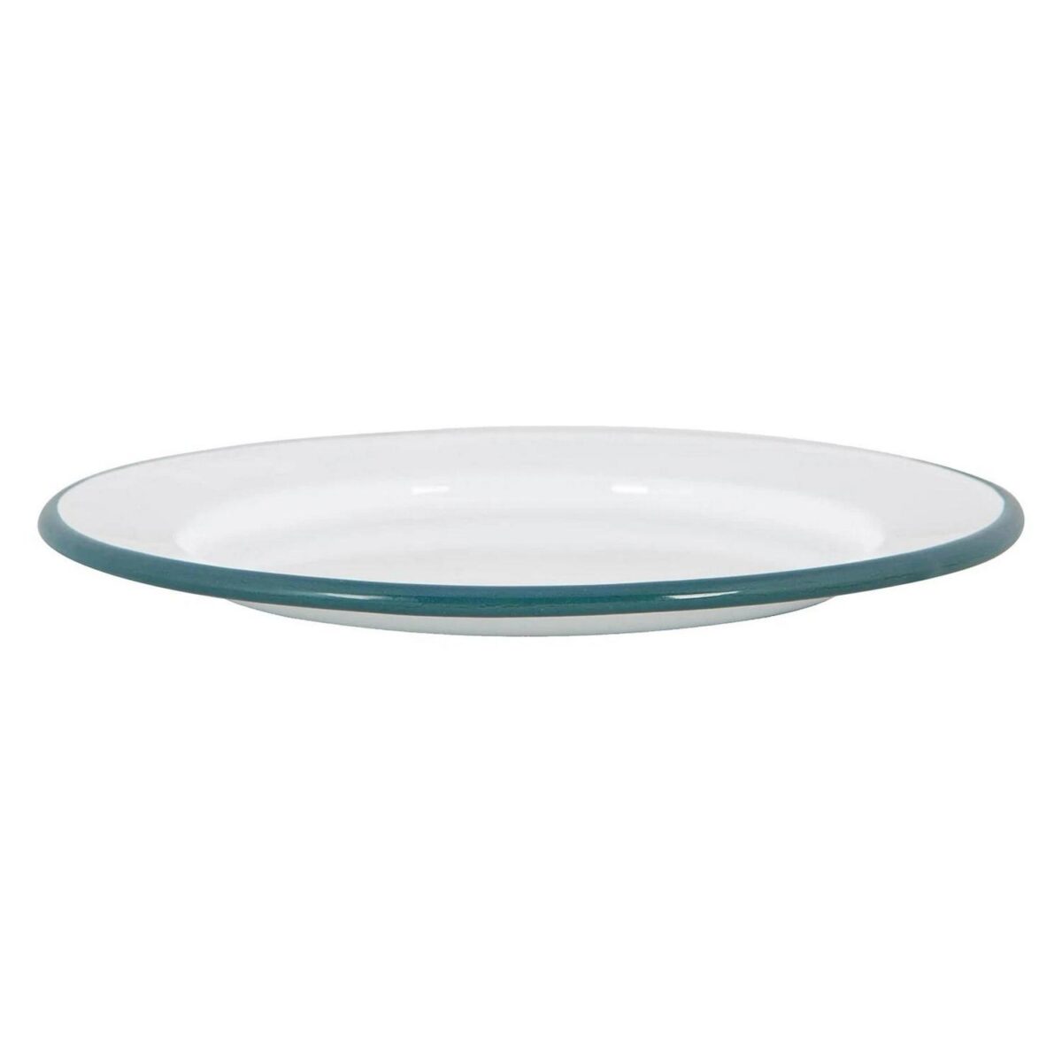 12x White Enamel Side Plates Metal Outdoor Camping Food Dishes 20cm Green - Image 4