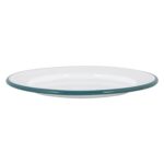 12x White Enamel Side Plates Metal Outdoor Camping Food Dishes 20cm Green - Image 4