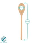 12x Wooden Cooking Spoons 30cm Non Stick Long Handle Kitchen Cookware Utensil - Image 3