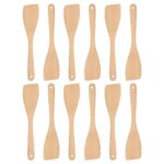 12x Wooden Spatulas 30cm Non Stick Long Handle Kitchen Cookware Utensil