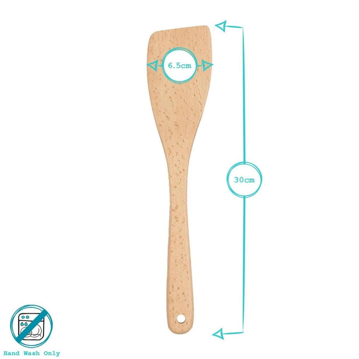 12x Wooden Spatulas 30cm Non Stick Long Handle Kitchen Cookware Utensil - Image 3