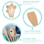 12x Wooden Spatulas 30cm Non Stick Long Handle Kitchen Cookware Utensil - Image 2