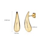 14ct Yellow Gold Drop Stud Earrings - Image 2