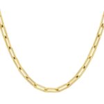 14ct Yellow Gold Paperclip Necklace - Image 3