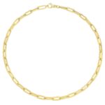 14ct Yellow Gold Paperclip Necklace