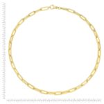 14ct Yellow Gold Paperclip Necklace - Image 5