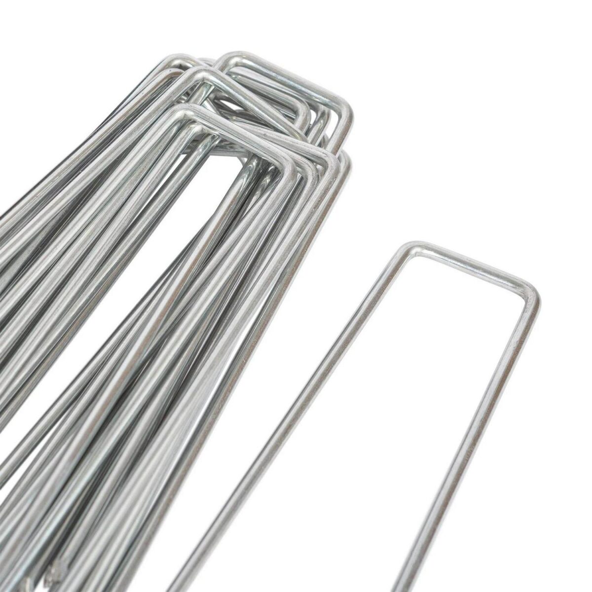 150x U-Shaped Weed Control Membrane Pegs 6  (150mm) Heavy-Duty Garden Fabric - Image 7