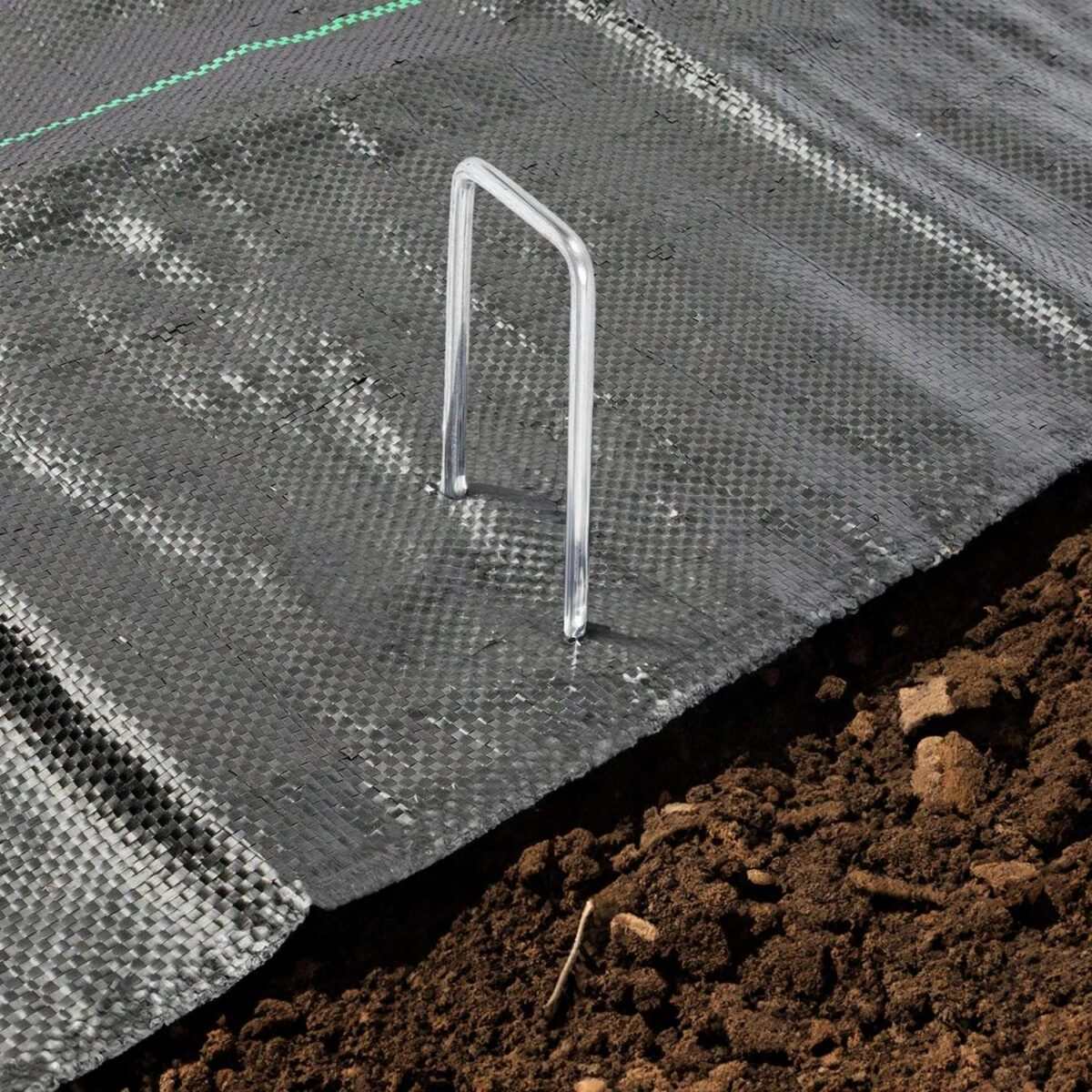 150x U-Shaped Weed Control Membrane Pegs 6  (150mm) Heavy-Duty Garden Fabric - Image 4
