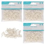 160x Plastic Glider Curtain Hooks White Curtains Rail Track Header Hook Gliders