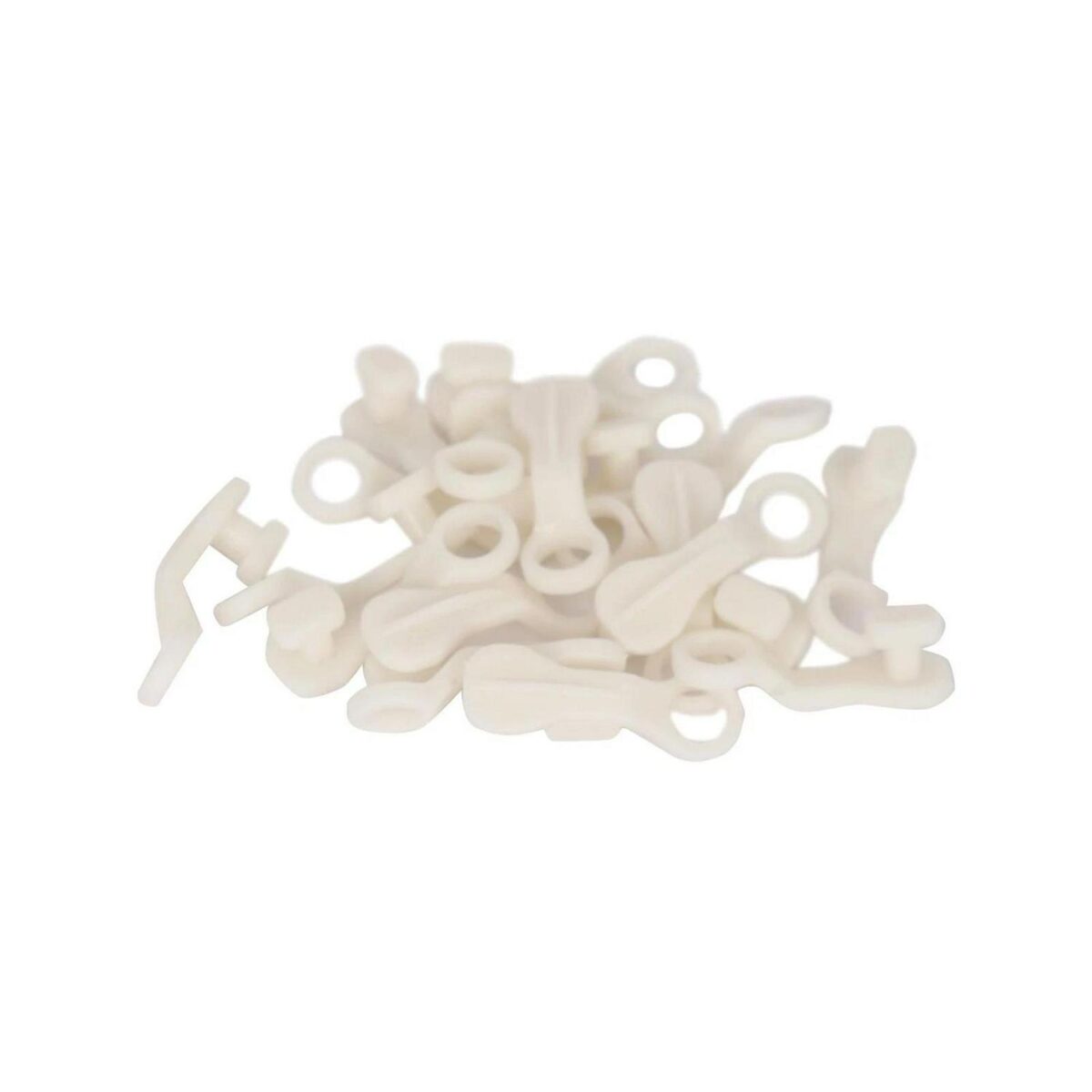 160x Plastic Glider Curtain Hooks White Curtains Rail Track Header Hook Gliders - Image 2
