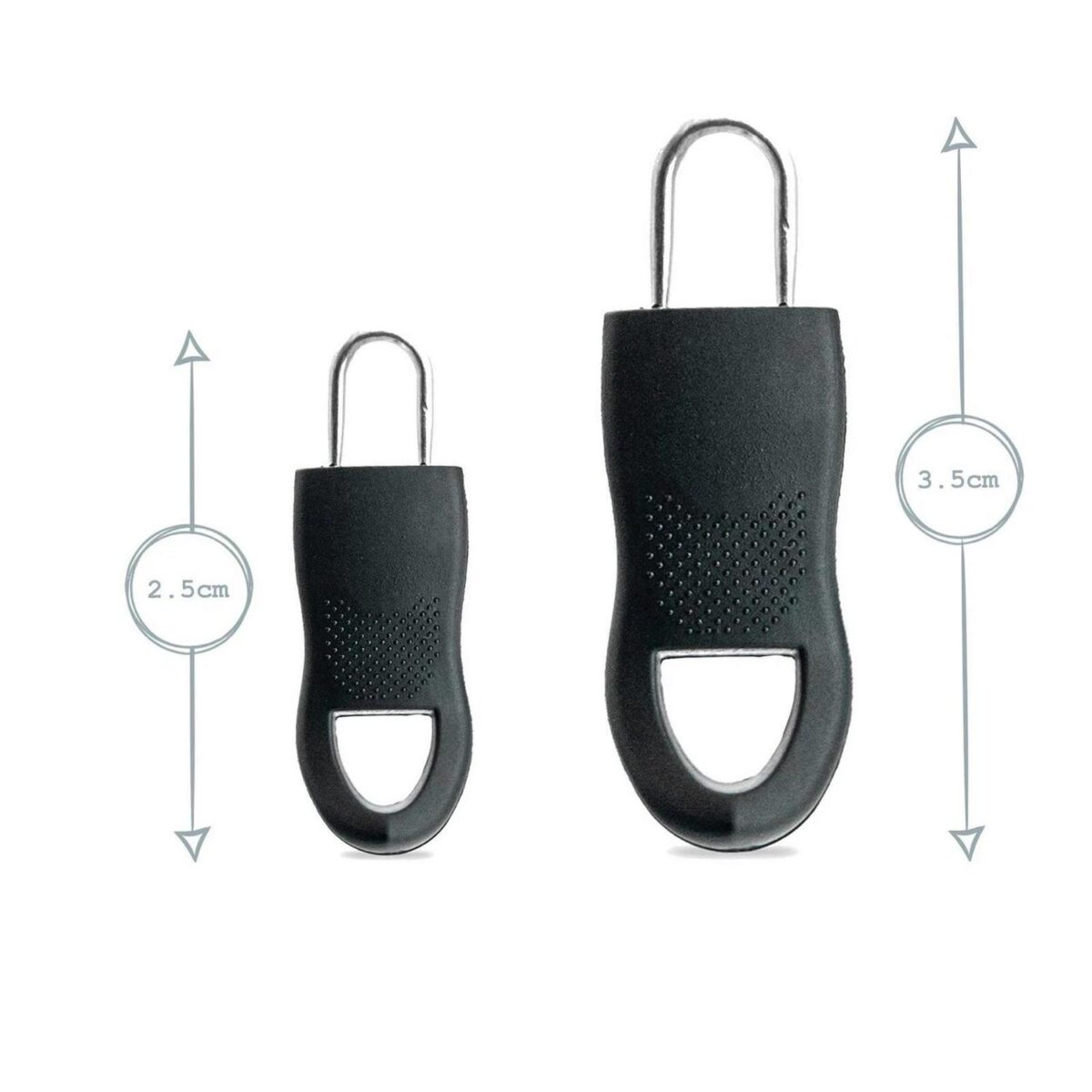 16x Universal Zip Repair Kit Replacement Clothing Luggage Zipper 2 Sizes Black - Image 3