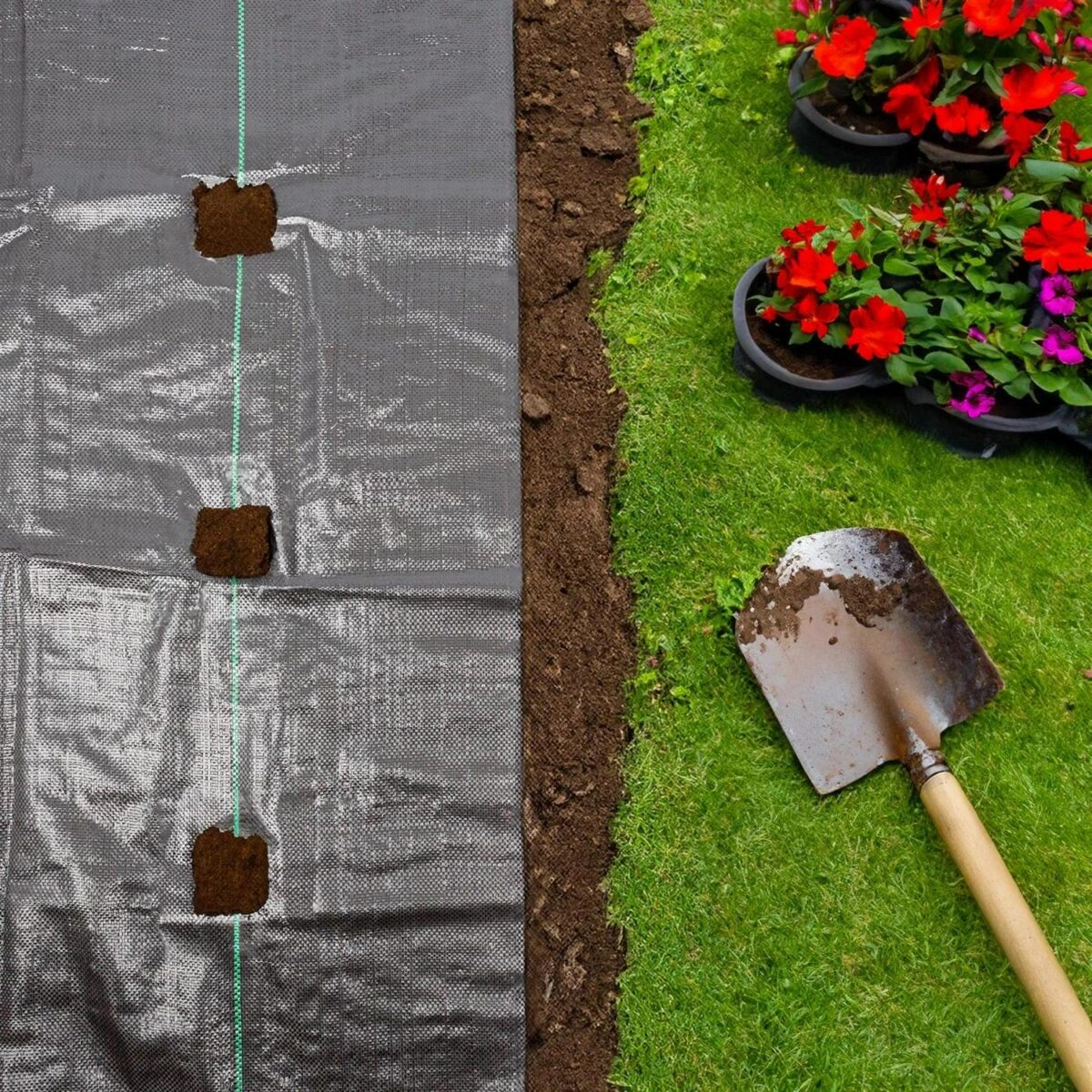 17cm Weed Control Membrane Peg Remover Heavy Duty Garden Fabric Ground Cover - Image 6