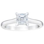 1.00ct Square Step Cut Diamond Solitaire Ring, Platinum