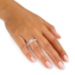 1.00ct Square Step Cut Diamond Solitaire Ring, Platinum - Image 2